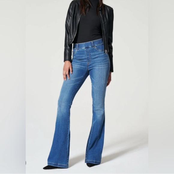 SPANX Denim - SPANX Flare Jeans in Vintage Indigo Blue Size L